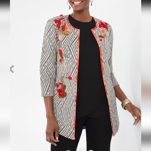 Chico's Artisan Applique women's Jacket - Picture 2 of 15